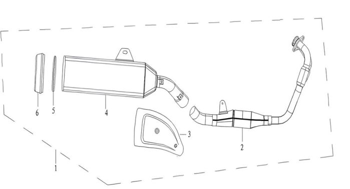 Regal Raptor DY 250 Egzoz Komple - Görsel 1