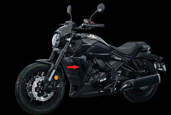 Regal Raptor DY 250 Radyatör Yan Dekor Grenaj Siyah Sol - Görsel 1