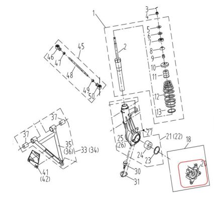Regal Raptor F320 Ön Teker Flanş Sağ